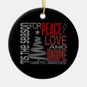Verzierungen des Diabetes-Weihnachten1 Keramik Ornament