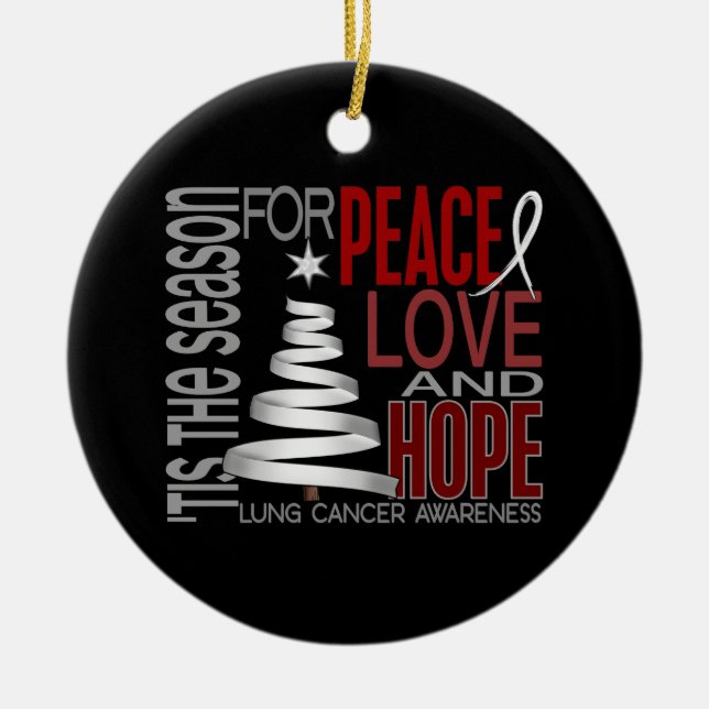 Verzierungen des Lungenkrebs-Weihnachten1 Keramik Ornament (Vorne)