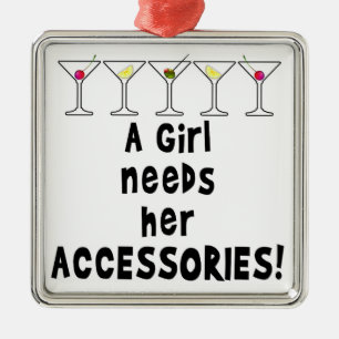 VERZIERUNGEN, EIN MÄDCHEN BRAUCHT SEINE ACCESSOIRE ORNAMENT AUS METALL