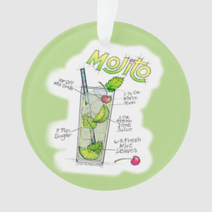 VERZIERUNGEN - MOJITO REZEPT-COCKTAIL-KUNST ORNAMENT