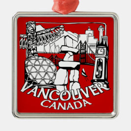 Verzierungs-Andenken-Dekoration Vancouvers Kanada Ornament Aus Metall