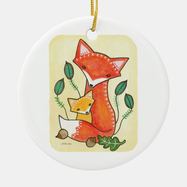 Verzierungs-kundenspezifisches Baby-Geschenk des Keramikornament (Vorne)