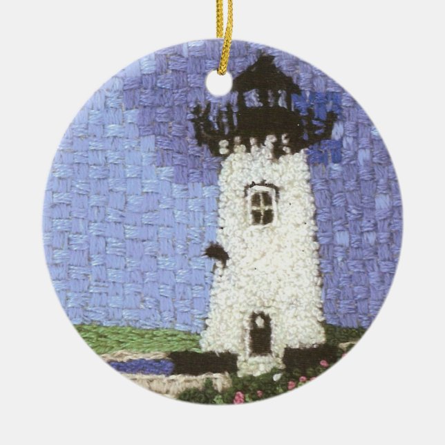 Verzierungs-Martha's Vineyardleuchtturm Keramikornament (Vorne)