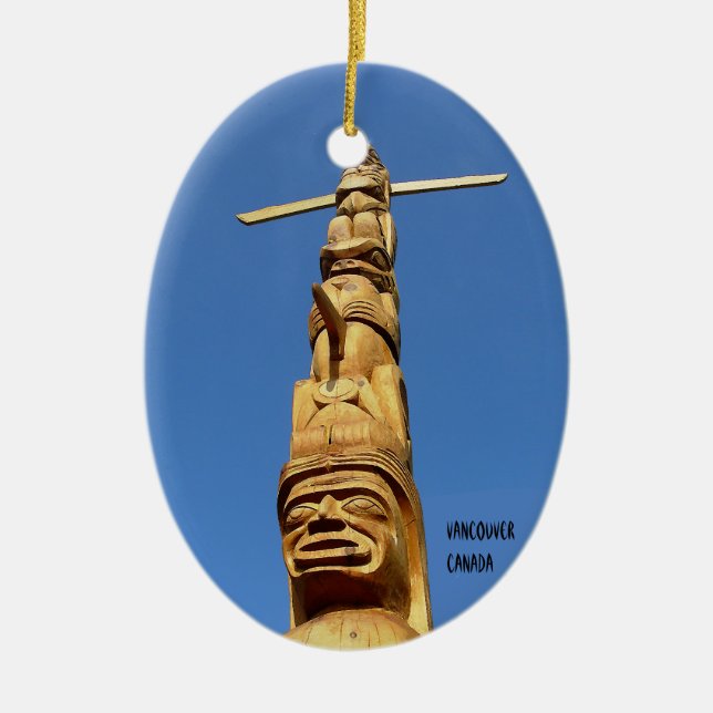 Verzierungs-personalisierte Andenken Vancouvers Keramikornament (Vorne)