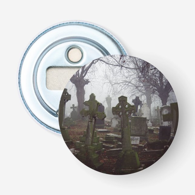 verzogener Friedhof Flaschenöffner (Vorderseite)