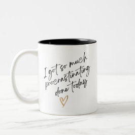 Verzögern des lustigen Minimal Co-Worker-Geschenks Zweifarbige Tasse