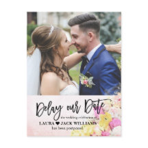 Verzögern Sie unser Date Elegant Wedding Postponem