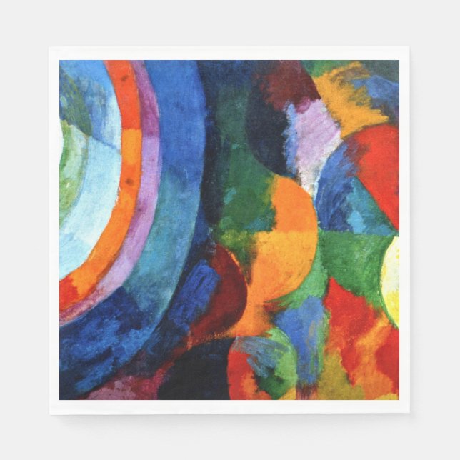 Verzögerung - Rundformen, Sonne, Mond, Serviette (Vorderseite)