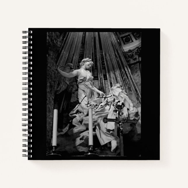 Verzückung der Heiligen Theresa von Avila Bernini Notizbuch (Vorderseite)