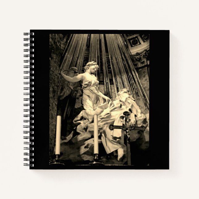 Verzückung der Heiligen Theresa von Avila Bernini Notizbuch (Vorderseite)