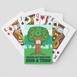 Verzweigen mit Liebe, die einen Baum umarmen Spielkarten