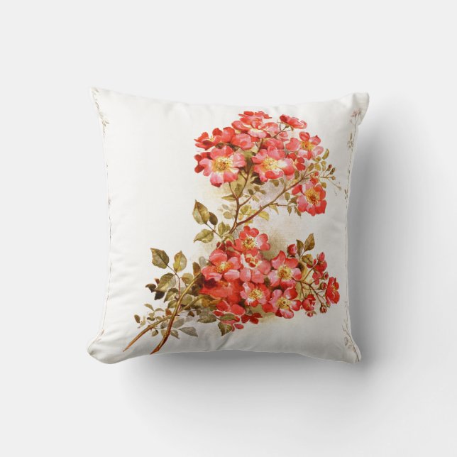 Verzweigung mit benutzerdefinierten Rose-Blume Kissen (Vorderseite)