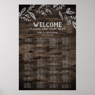 Verzweigung Übersicht über die Holzsitze Poster