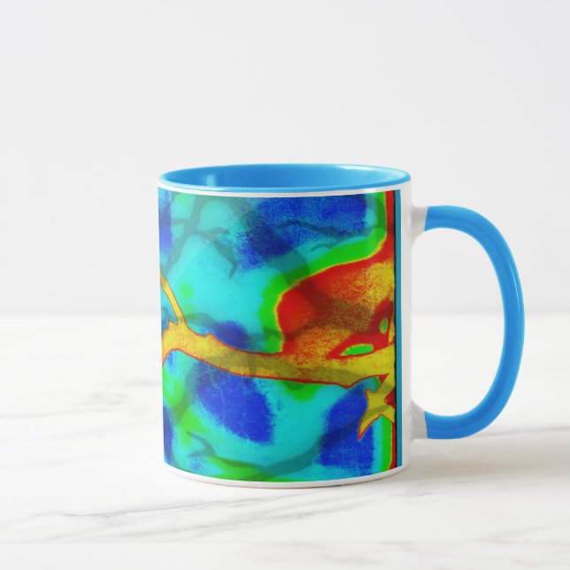 Verzweigungen in Fettfarben-Tasse Tasse (Rechts)