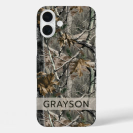 Verzweigungen Wald Tarnung Personalisiert iPhone 16 Plus Hülle