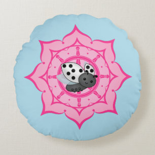 Vesak Buddha Ladybug Rundes Kissen