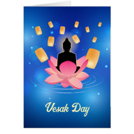 Vesak Day Buddha auf Lotus Lantern Vaisakha