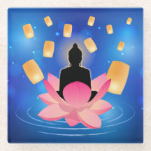 Vesak Day Buddha auf Lotus Lantern Vaisakha