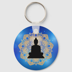 Vesak Day Buddha und Mandala Vaisakha Purnima Schlüsselanhänger