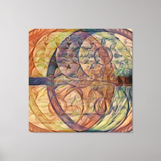 Vesica Piscis 369 | RYB, Red Yellow Blue Leinwanddruck (Vorderseite)