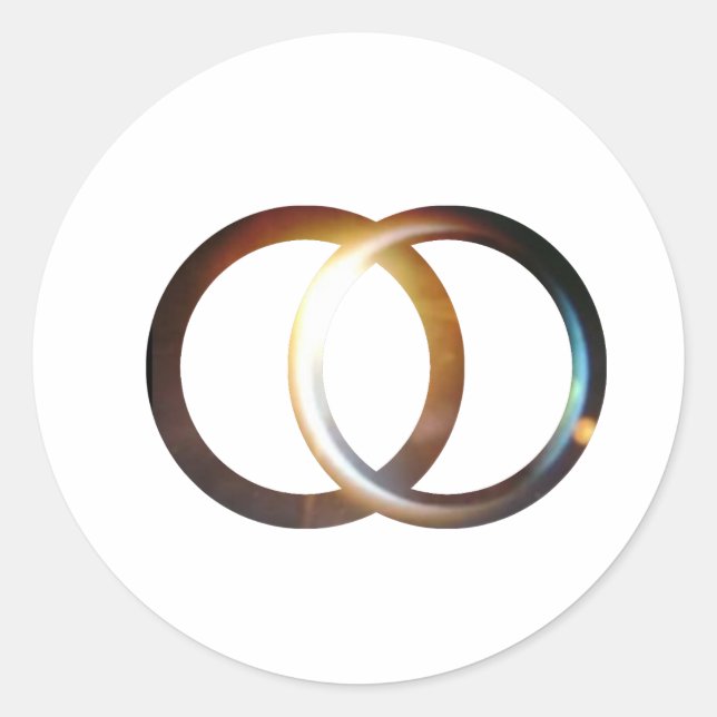 Vesica Piscis Sunrise Runder Aufkleber (Vorderseite)