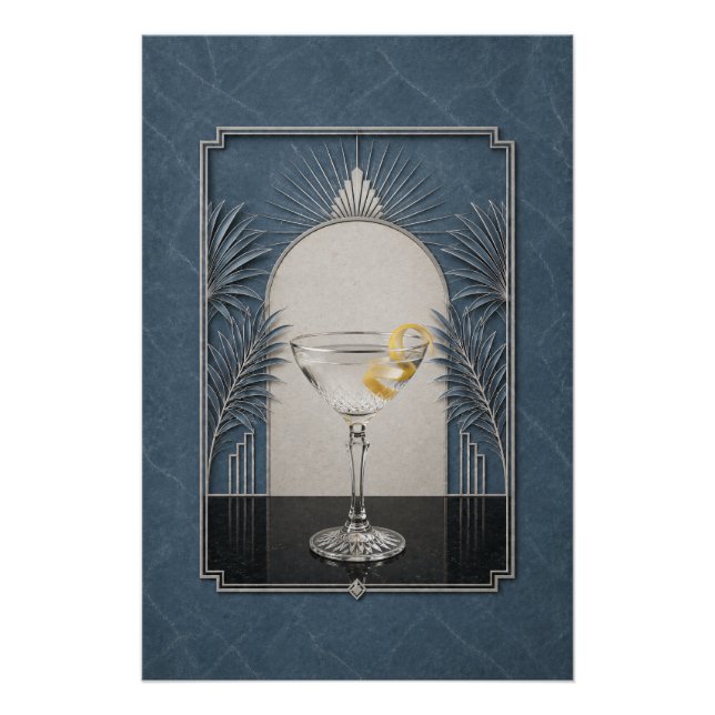 Vesper Art Deco Poster | Bar Kunst (Vorderseite)