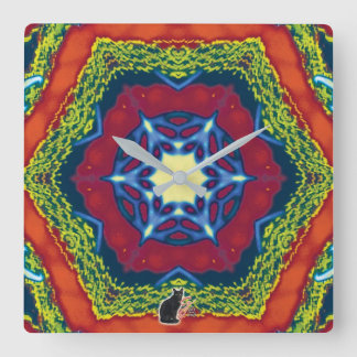 Vesper Kaleidoskop Quadratische Wanduhr