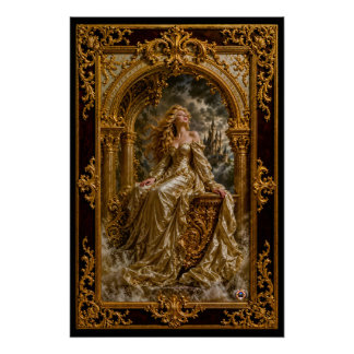 Vesperine Solariel Vision von vergoldetem Barocklu Poster