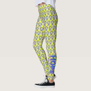 Vessie Cancer Sensibilisation Ruban Angel Leggings