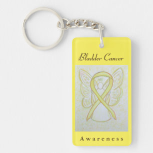 Vessie Cancer Sensibilisation Ruban Angel Porte - 