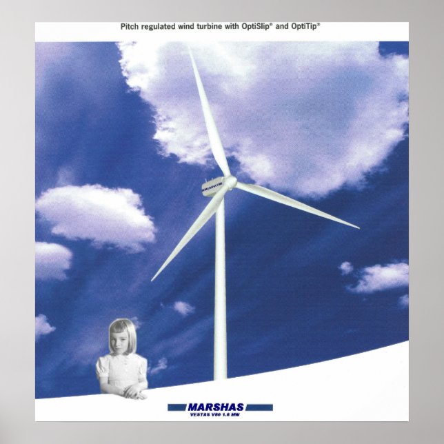 VESTAS V-80 Windkraftanlagen Poster (Vorne)