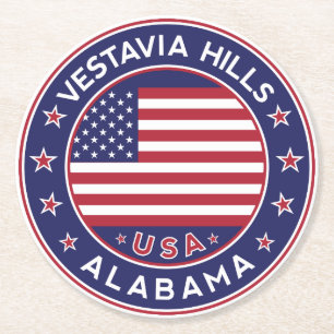 Vestavia Hills, Alabama Runder Pappuntersetzer