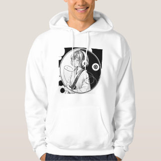 VESTE À CAPUCHE 水彩画風_ヘッドホン女子2