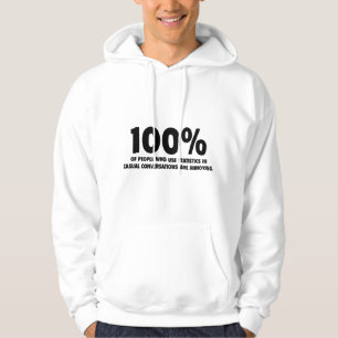 Veste À Capuche 100% Des Personnes Qui Utilisent Les Statistiques 