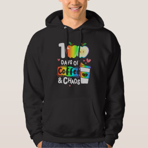 Veste À Capuche 100 Jours De Café Et Chaos Joyeux 100E Jour Schoo