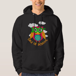 Veste À Capuche 100e jour d'école chouette hibou enseignant élève