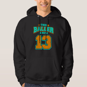 Veste À Capuche 13e anniversaire pour garçons Basketball 13 ans En