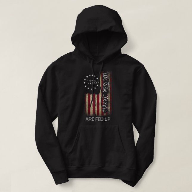 Veste À Capuche 1776 Nous, Le Peuple, Sommes Lassés Patriotique Am (Design devant)