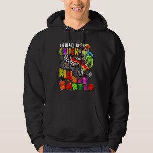 Veste À Capuche 1er jour de maternelle Je suis prêt à écraser Dino