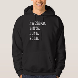Veste À Capuche 22e anniversaire stupéfiant depuis juin 2000 22 an