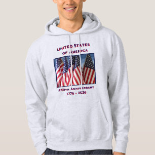 Veste À Capuche 250e anniversaire USA Patriotic Light Grey