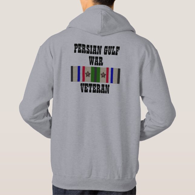 VESTE À CAPUCHE 2 ÉTOILES DE CAMPAGNE / VETERAN GUERRE DU GOLFE (Dos)