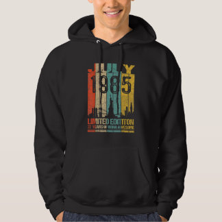 Veste À Capuche 37e anniversaire Juillet 1985 37 ans d'être génial