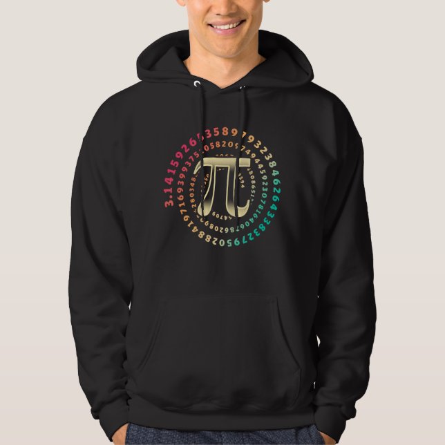 Veste À Capuche 3.14 Pi Numéro Jour Symbole Math Numéro Irrationne (Devant)