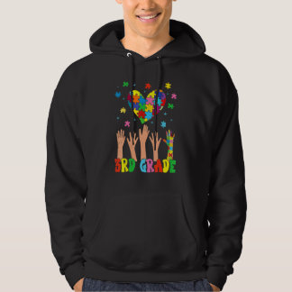 Veste À Capuche 3rd Grade Heart Autism Awareness Back To School