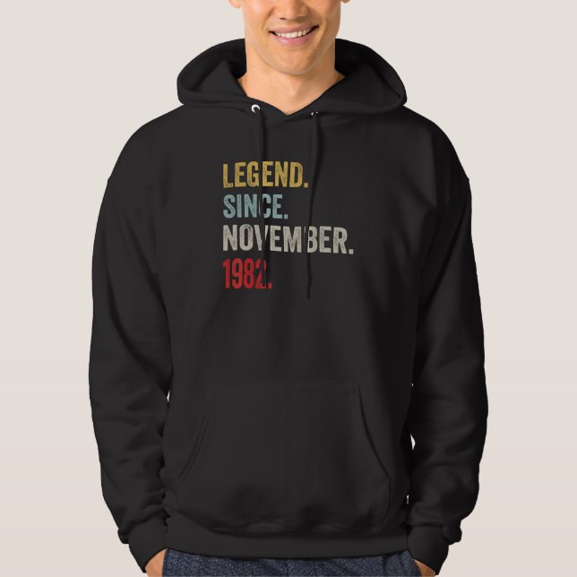 Veste À Capuche 40 Years Old  Legend Since November 1982 40th Birt (Devant)