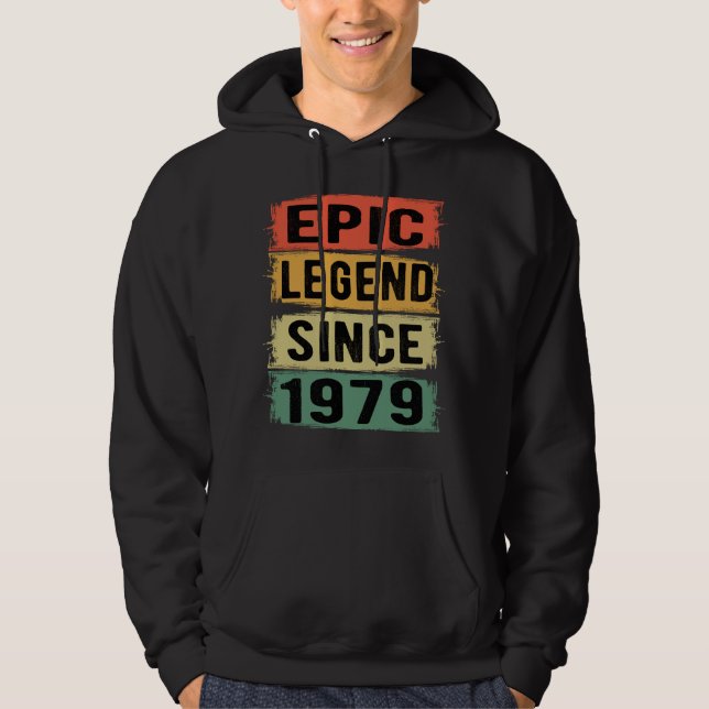 Veste À Capuche 46 Ans Anniversaire 1979 Légende épique 46e annive (Devant)