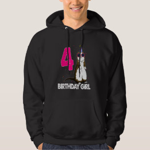 Veste À Capuche 4 Anniversaire Fille Ferret Anniversaire