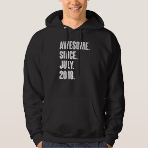 Veste À Capuche 4 Ans 4ème anniversaire Awesome depuis Juillet 201