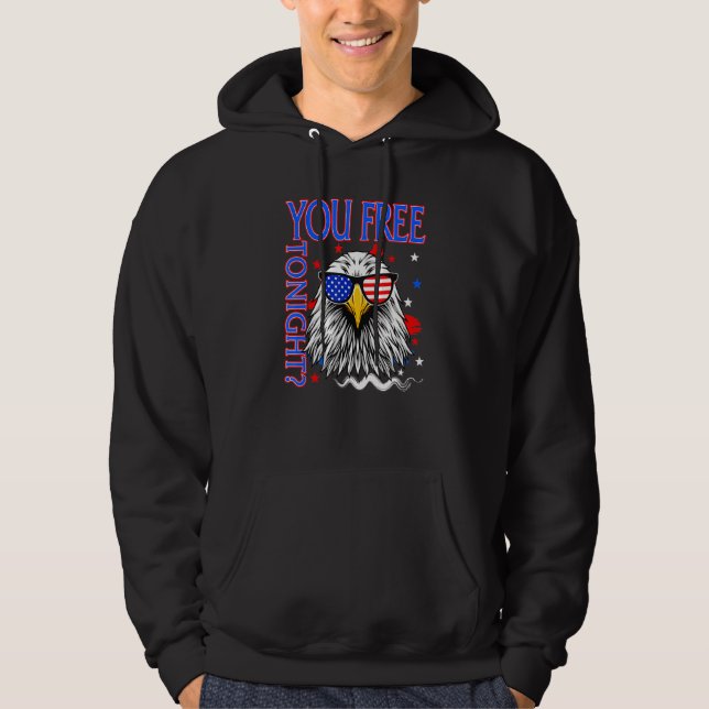 Veste À Capuche 4 juillet Gratuit Ce Soir Fête De L'Indépendance D (Devant)